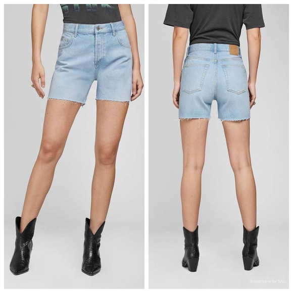 anine bing denim shorts